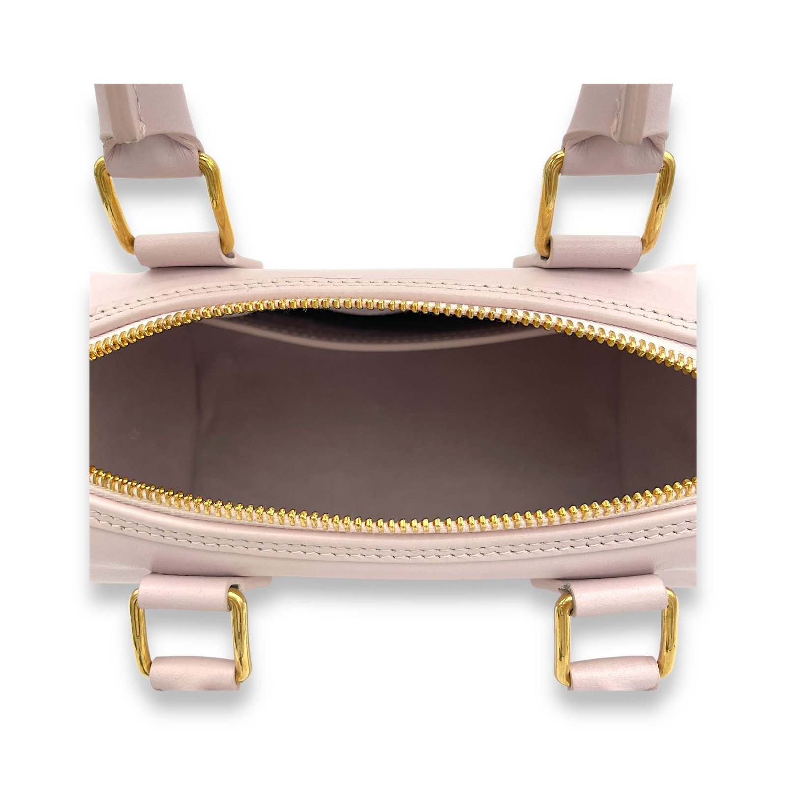 Boston Small Purple Top Handle Bag in Calfskin, Gold hardware - Image 10