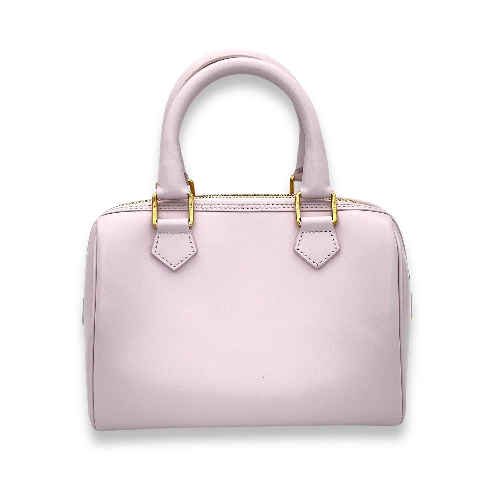 Boston Small Purple Top Handle Bag in Calfskin, Gold hardware - Image 2