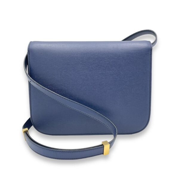 Box Medium Blue Crossbody Bag in Calfskin, Gold hardware - Image 2