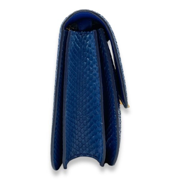 Box Medium Cobalt Shoulder Bag in Python Leather, Gold hardware - Image 4