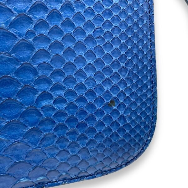 Box Medium Cobalt Shoulder Bag in Python Leather, Gold hardware - Image 8