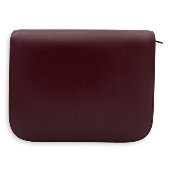 Box Medium Red Shoulder Bag in Calfskin, Brushed Gold hardware - Image 2