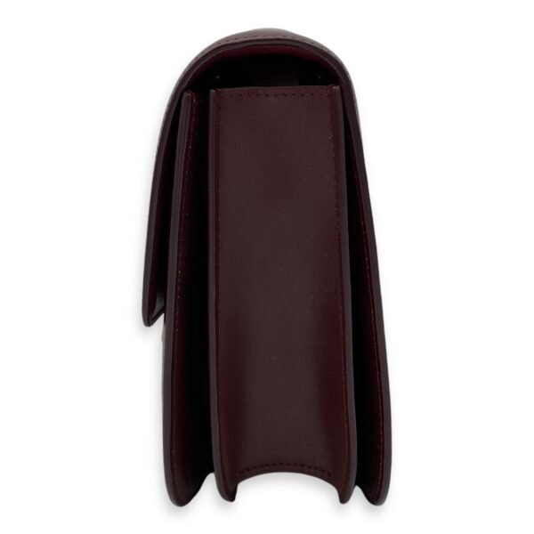 Box Medium Red Shoulder Bag in Calfskin, Brushed Gold hardware - Image 3
