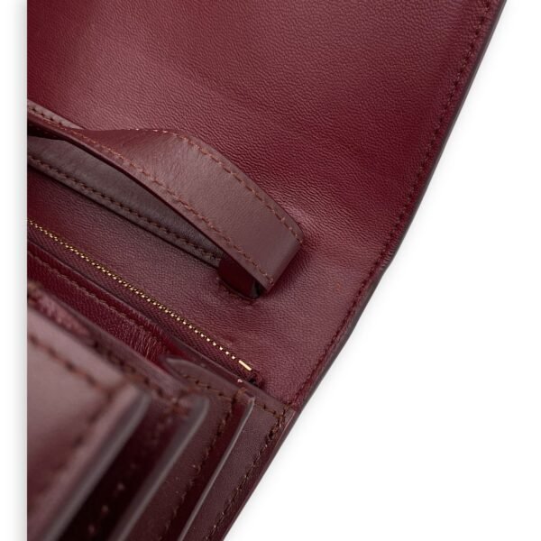 Box Medium Red Shoulder Bag in Calfskin, Brushed Gold hardware - Image 8