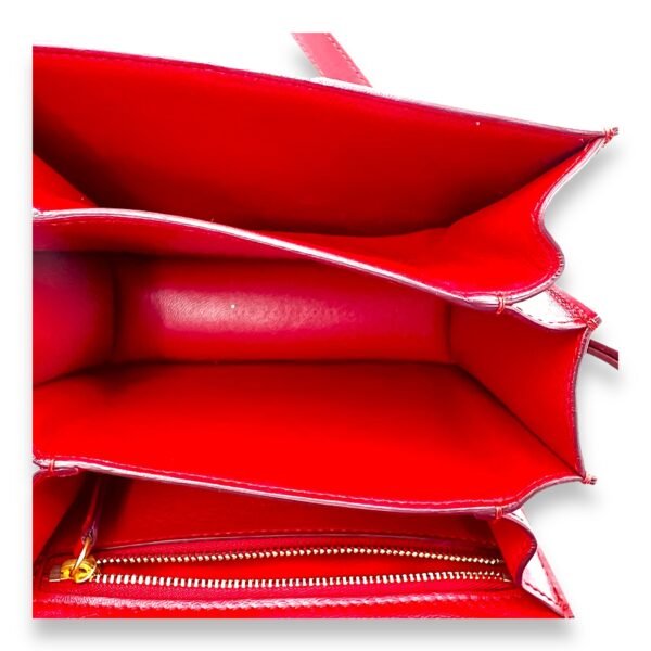 Box Small Red Shoulder Bag in Calfskin, Gold hardware - Image 11