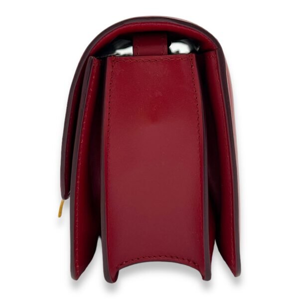 Box Small Red Shoulder Bag in Calfskin, Gold hardware - Image 3