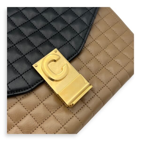 C Crossbody Bag Black in Calfskin, Gold hardware - Image 6
