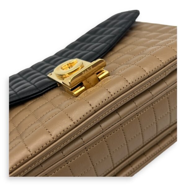 C Crossbody Bag Black in Calfskin, Gold hardware - Image 7