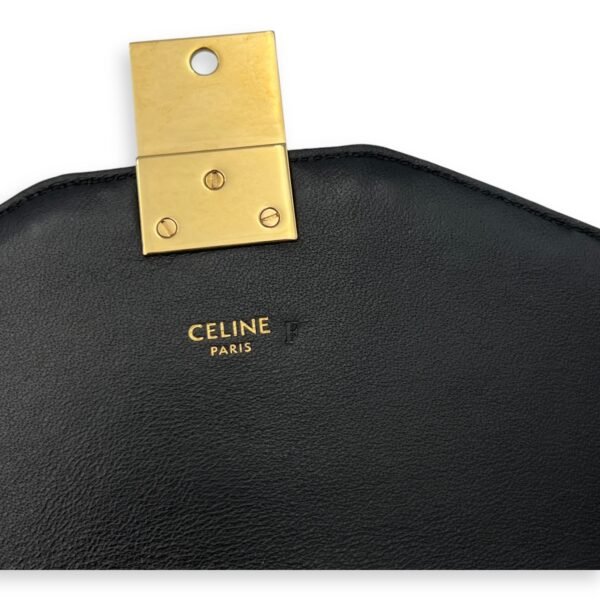C Crossbody Bag Black in Calfskin, Gold hardware - Image 8
