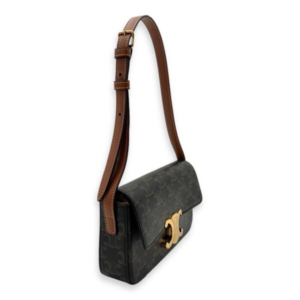 Claude Triomphe Shoulder Bag Brown in Coated Canvas, Gold hardware - Image 3