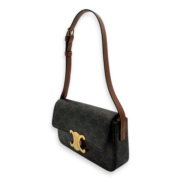 Claude Triomphe Shoulder Bag Brown in Coated Canvas, Gold hardware - Image 4