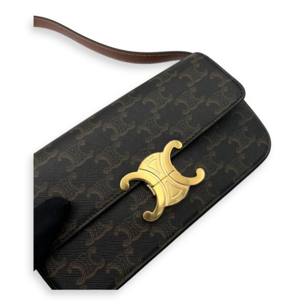 Claude Triomphe Shoulder Bag Brown in Coated Canvas, Gold hardware - Image 6