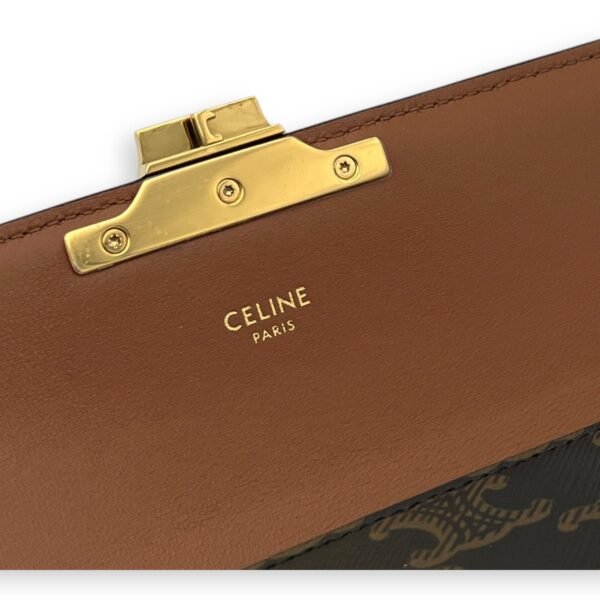 Claude Triomphe Shoulder Bag Brown in Coated Canvas, Gold hardware - Image 7