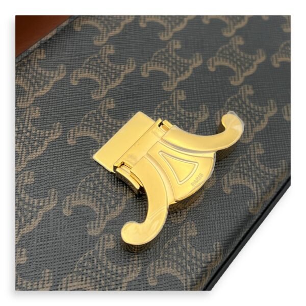 Claude Triomphe Shoulder Bag Brown in Coated Canvas, Gold hardware - Image 8
