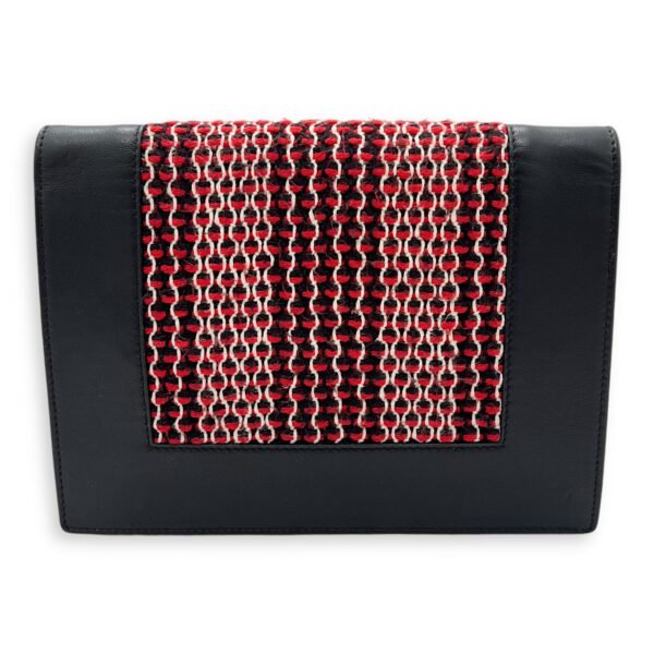 Frame Black Wallet On Chain in Calfskin, Silver hardware - Image 2