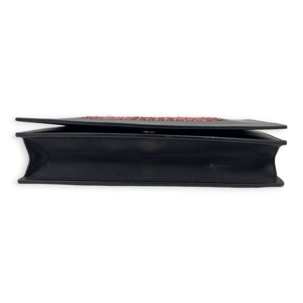 Frame Black Wallet On Chain in Calfskin, Silver hardware - Image 5