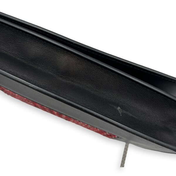 Frame Black Wallet On Chain in Calfskin, Silver hardware - Image 6