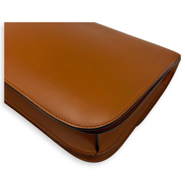 Box Crossbody Bag Brown in Calfskin, Gold hardware - Image 15