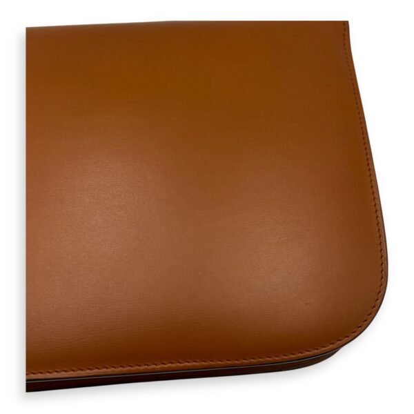 Box Crossbody Bag Brown in Calfskin, Gold hardware - Image 16