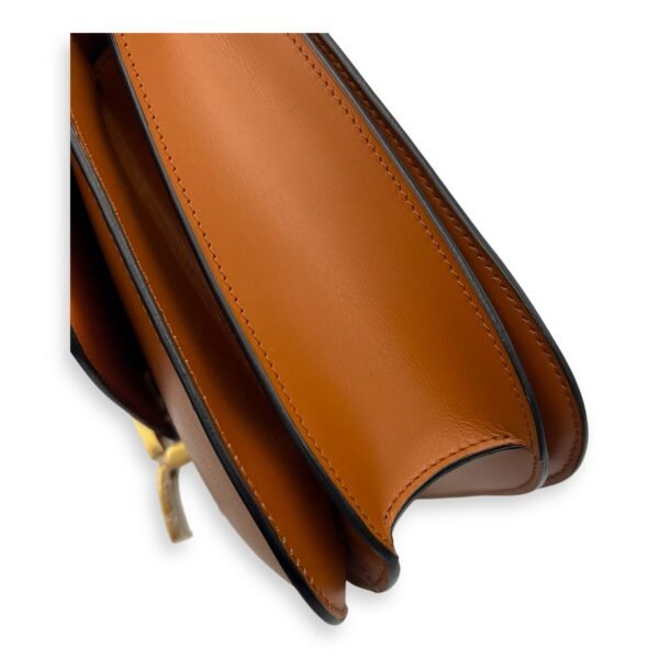 Box Crossbody Bag Brown in Calfskin, Gold hardware - Image 17