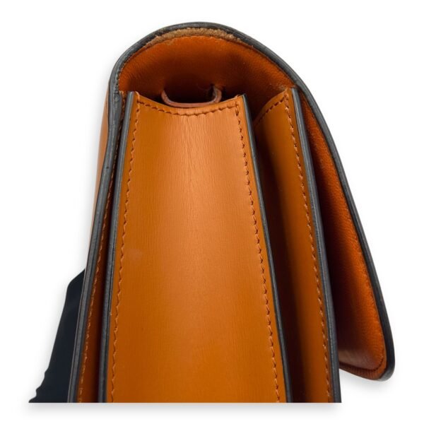 Box Crossbody Bag Brown in Calfskin, Gold hardware - Image 20