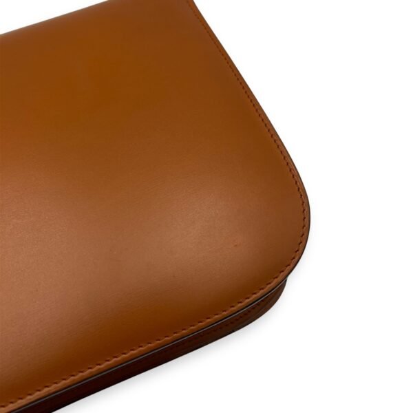 Box Crossbody Bag Brown in Calfskin, Gold hardware - Image 23