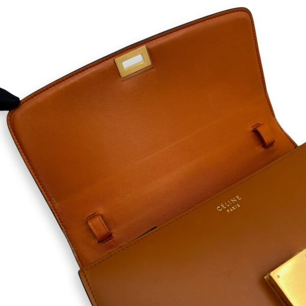 Box Crossbody Bag Brown in Calfskin, Gold hardware - Image 28