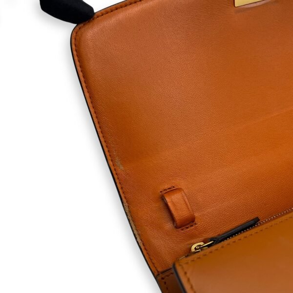 Box Crossbody Bag Brown in Calfskin, Gold hardware - Image 29