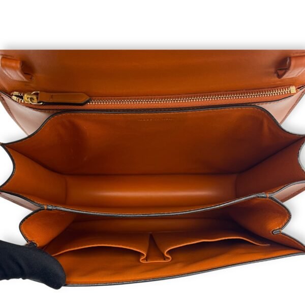 Box Crossbody Bag Brown in Calfskin, Gold hardware - Image 32