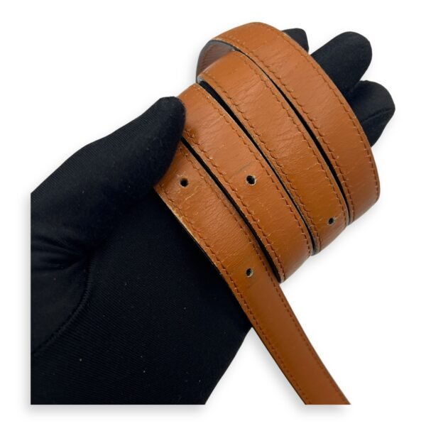Box Crossbody Bag Brown in Calfskin, Gold hardware - Image 36