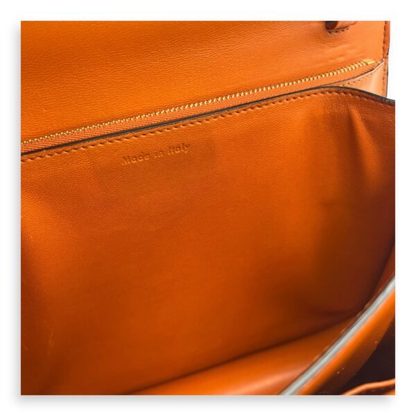 Box Crossbody Bag Brown in Calfskin, Gold hardware - Image 8