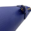 Luggage Top Handle Bag Mini Blue in Calfskin, Gold hardware - Image 10