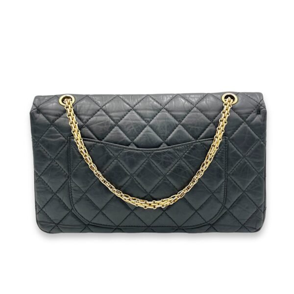 2.55 227 Black Shoulder Bag in Calfskin, Gold hardware - Image 2