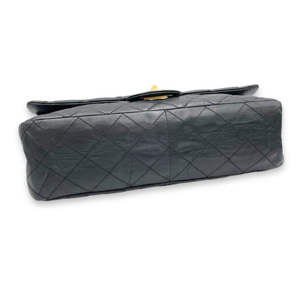 2.55 227 Black Shoulder Bag in Calfskin, Gold hardware - Image 5
