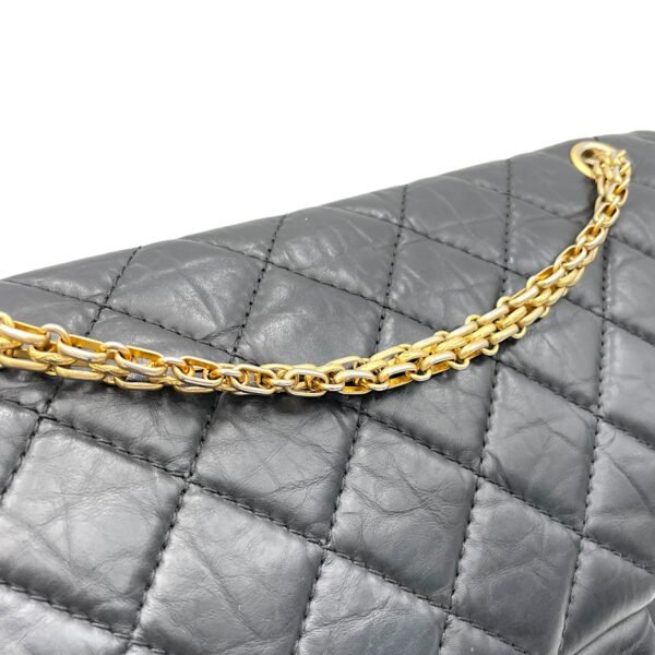 2.55 227 Black Shoulder Bag in Calfskin, Gold hardware - Image 6