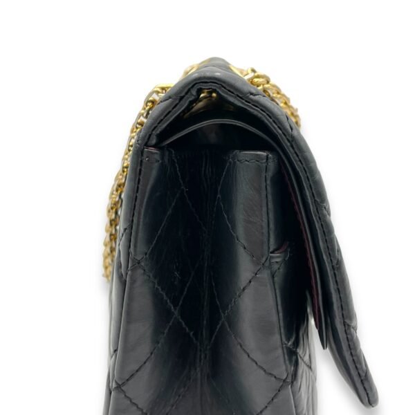 2.55 227 Black Shoulder Bag in Calfskin, Gold hardware - Image 8