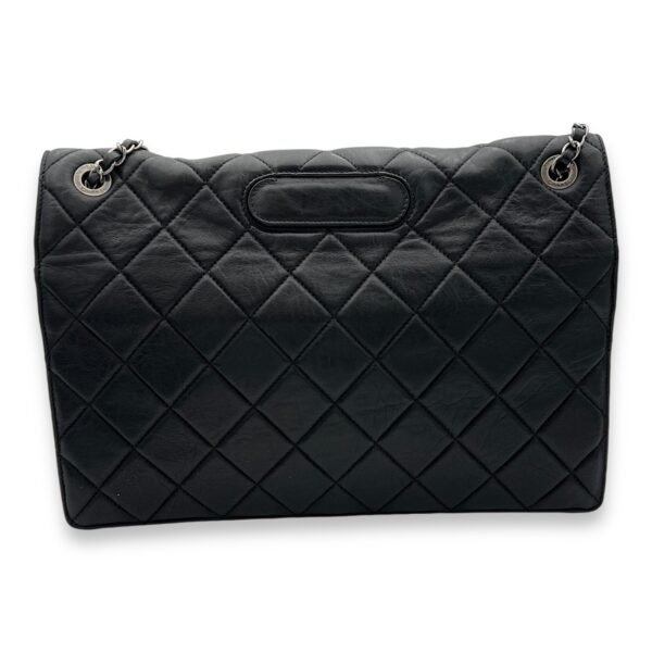 2.55 Document Large Black Shoulder Bag in Lambskin, Brushed Silver hardware - Image 2
