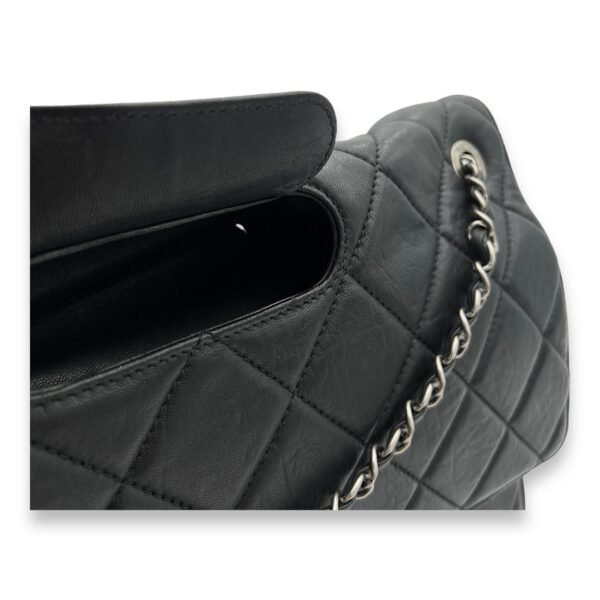 2.55 Document Large Black Shoulder Bag in Lambskin, Brushed Silver hardware - Image 9