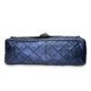 2.55 Large Navy Shoulder Bag in Distressed Leather, Silver hardware - Image 5