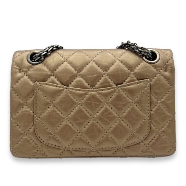 2.55 Reissue Chain Flap Small Gold Shoulder Bag in Calfskin, Ruthenium hardware - Image 2