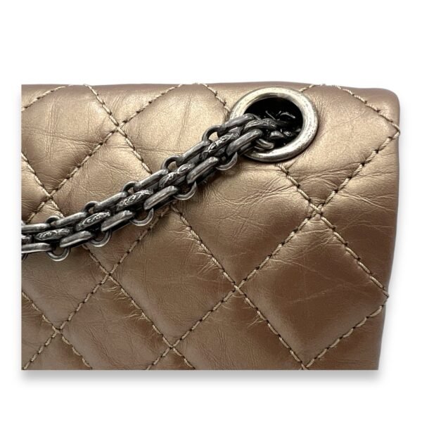 2.55 Reissue Chain Flap Small Gold Shoulder Bag in Calfskin, Ruthenium hardware - Image 7