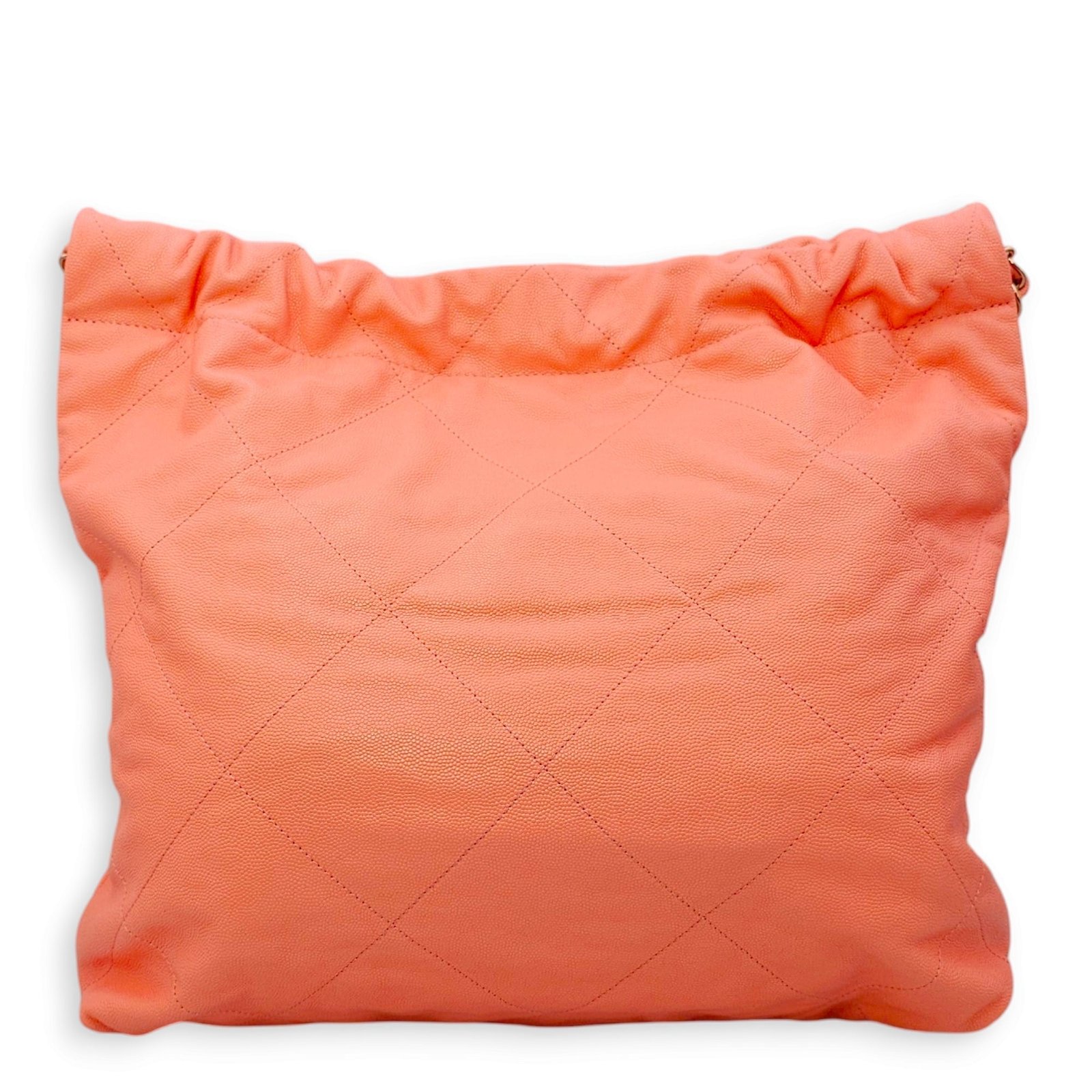 22 Tote Medium Orange Claire Shoulder Bag in Caviar Leather, Light Gold hardware - Image 3