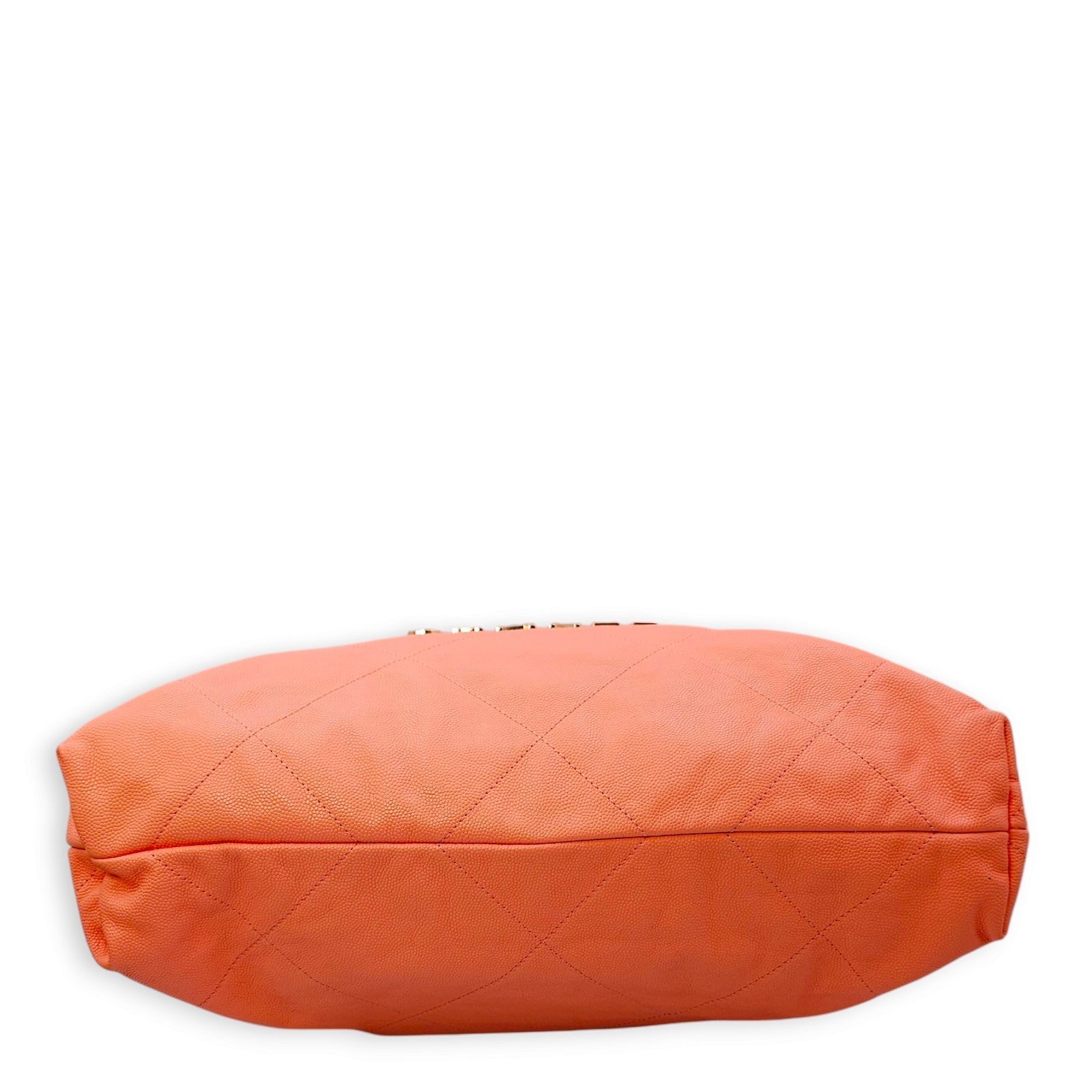 22 Tote Medium Orange Claire Shoulder Bag in Caviar Leather, Light Gold hardware - Image 6