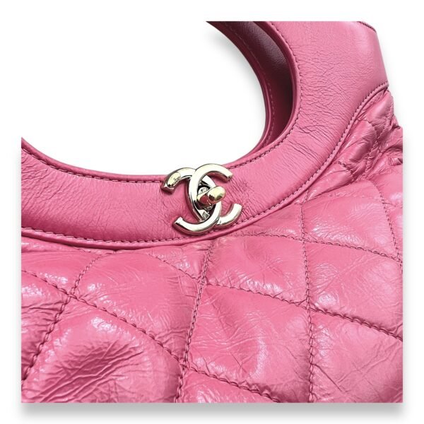 31 Shopping Medium Pink Tote Bag in Calfskin, Gold hardware - Image 6