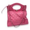 31 Shopping Medium Pink Tote Bag in Calfskin, Gold hardware - Image 9