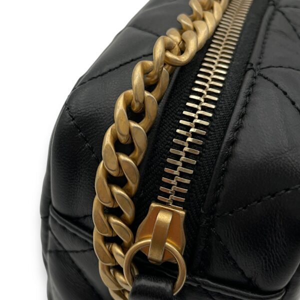 All Slide Camera Black Crossbody Bag in Lambskin, Gold hardware - Image 10