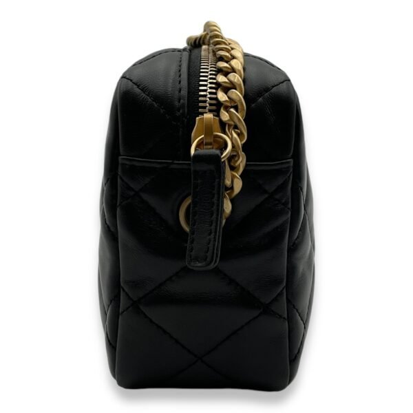 All Slide Camera Black Crossbody Bag in Lambskin, Gold hardware - Image 4
