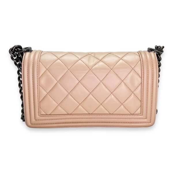 Boy Crossbody Bag Medium Beige in Calfskin , Ruthenium Hardware - Image 2