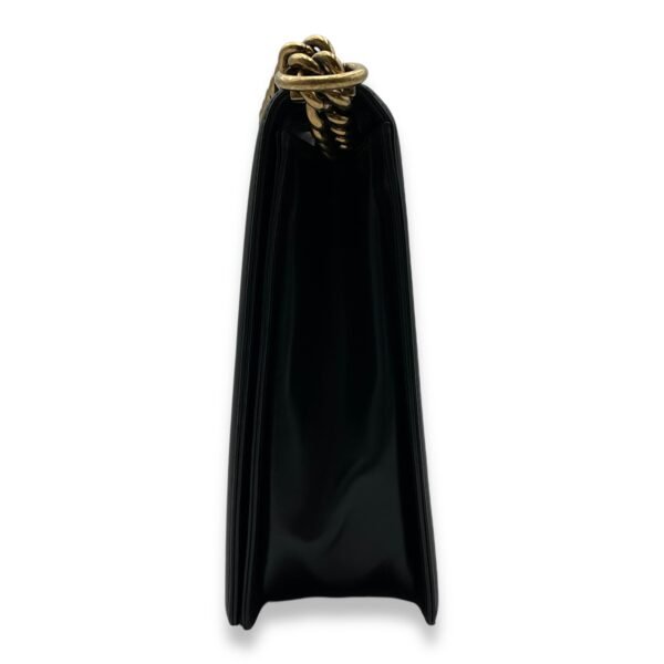 Boy Large Black Shoulder Bag in Calfskin, Gold hardware - Image 3
