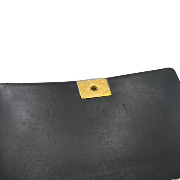 Boy Medium Black Shoulder Bag in Lambskin, Gold hardware - Image 11